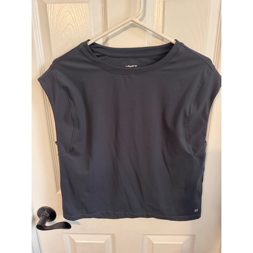 Layer 8 Women's Small Dark Gray Quick Dry Workout Tank Top
